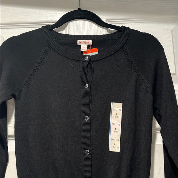 Cat & Jack Girls Black Cardigan - Picture 1 of 4